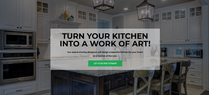 Kitchen designer website page hero