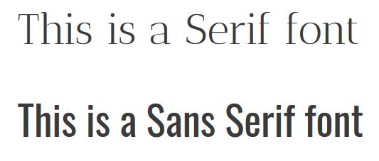 Serif vs Sans Serif fonts